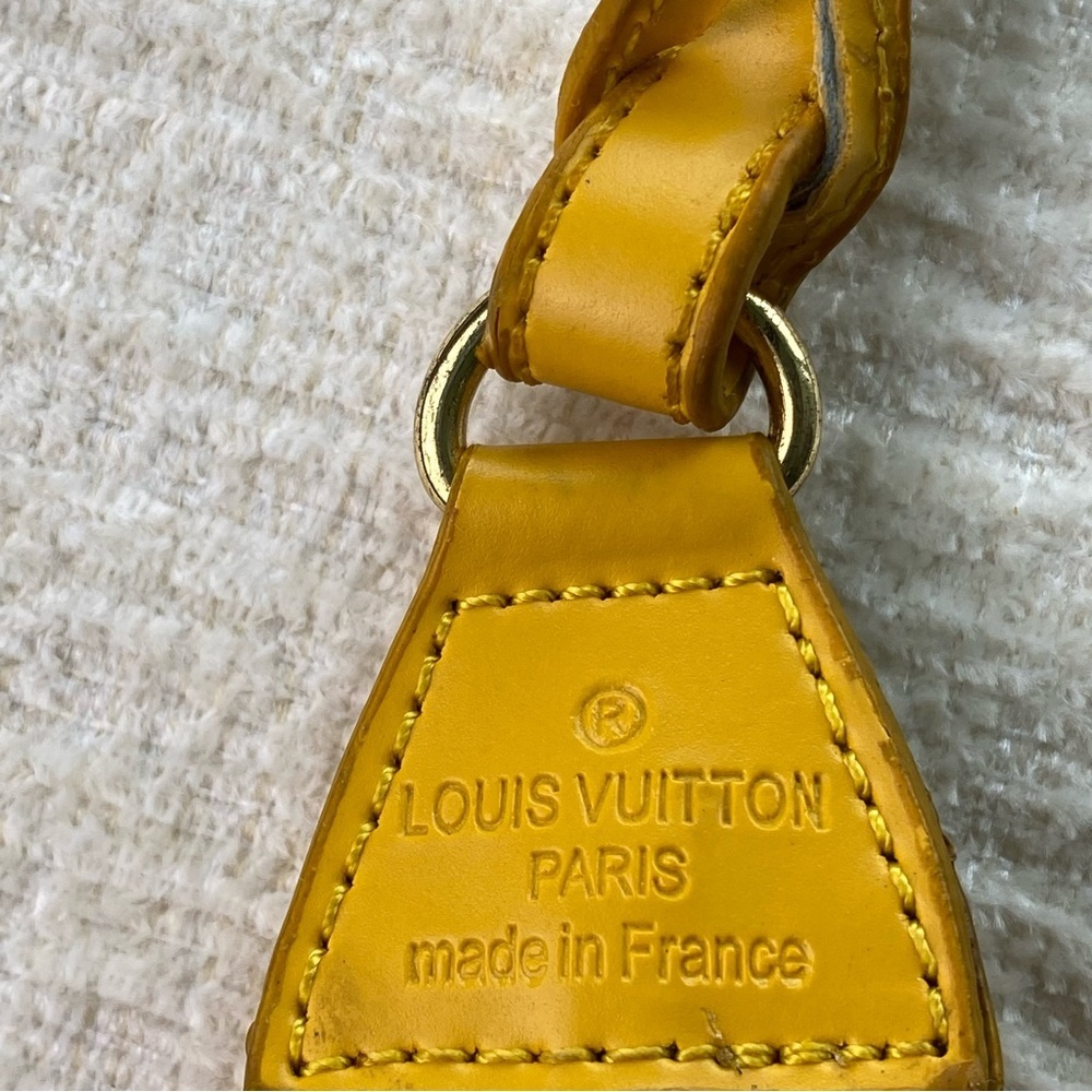 Vintage Louis Vuitton Yellow Epi Leather Pochette Clutch Bag - Picture 12 of 15